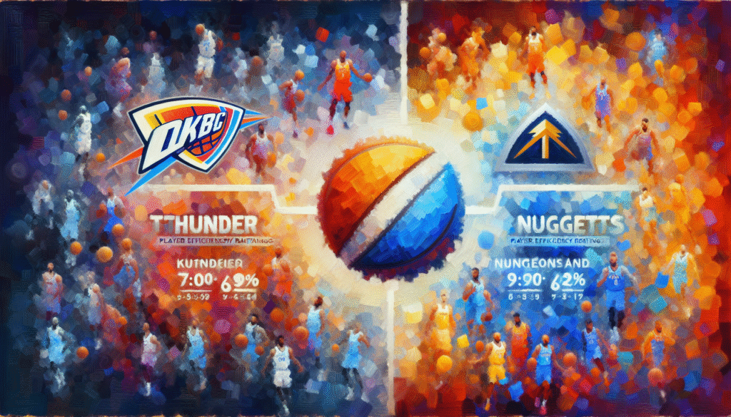 thunder vs nuggets player efficiency ratings
